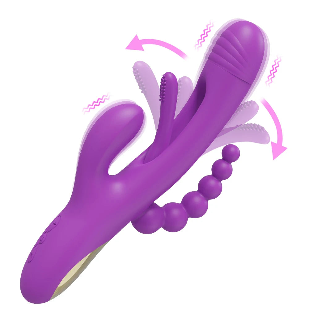 Tapping Flapping Rabbit Vibrator with G-Spot & Anal Stimulation
