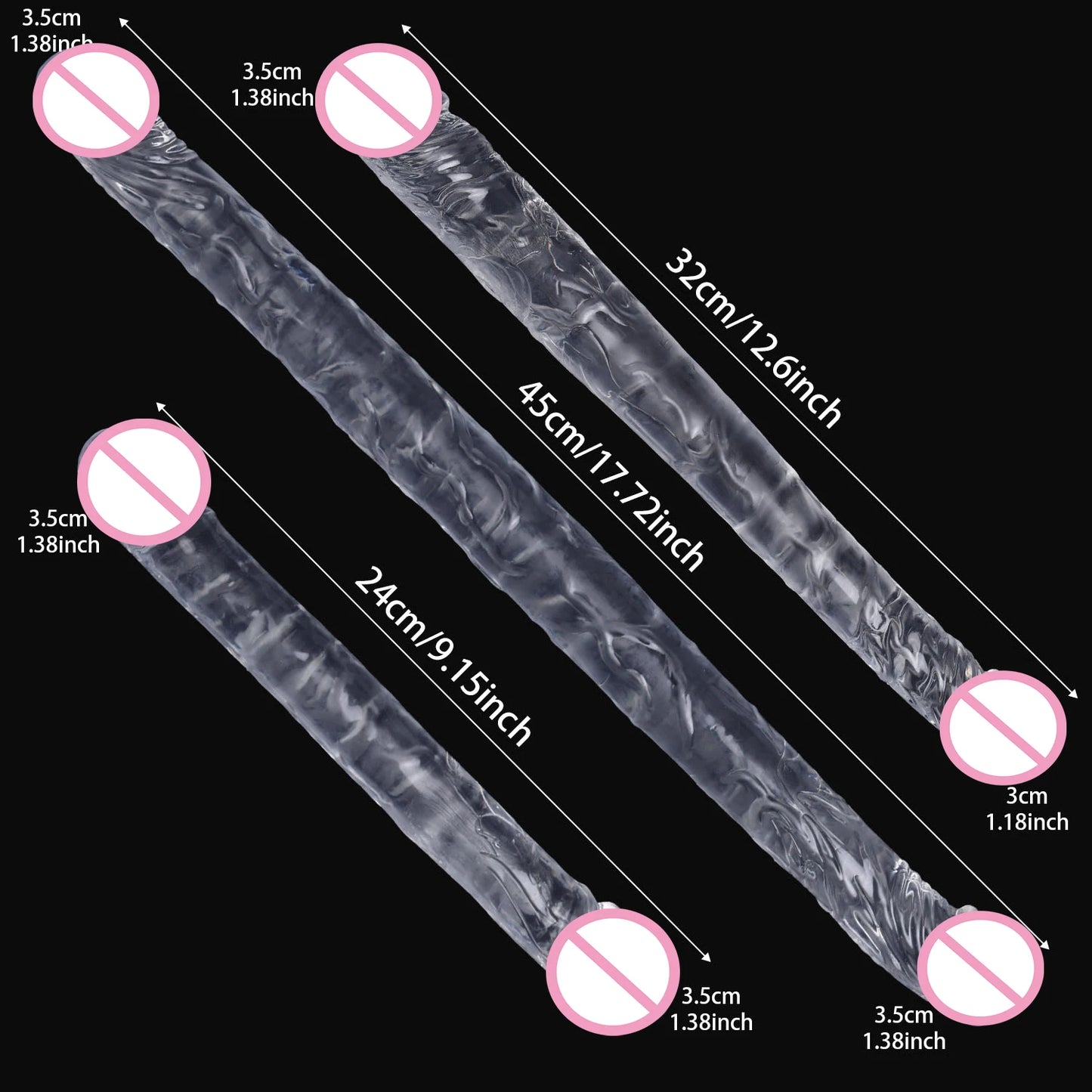 U-Shape Double Head Silicone Dildo for Couples