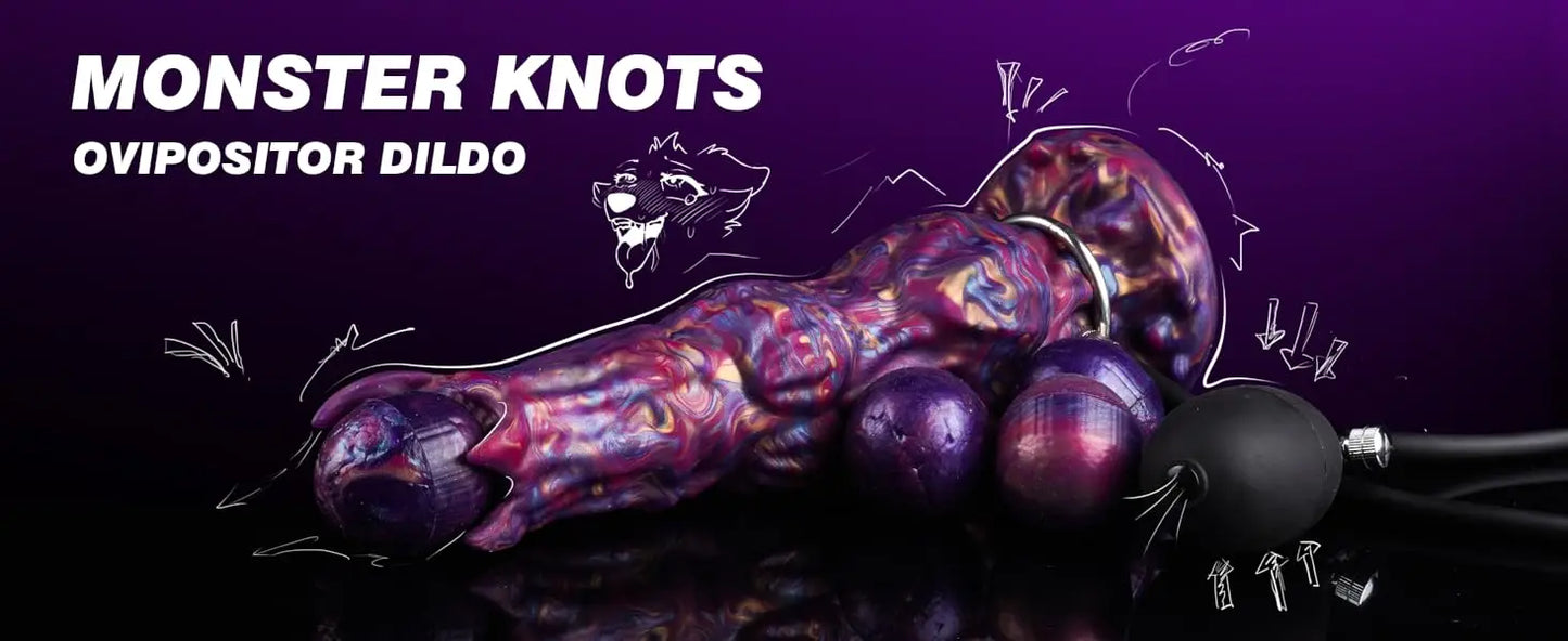 Inflatable Ovipositor Dildo - Egg-Laying Fantasy Toy for Vaginal & Anal Play