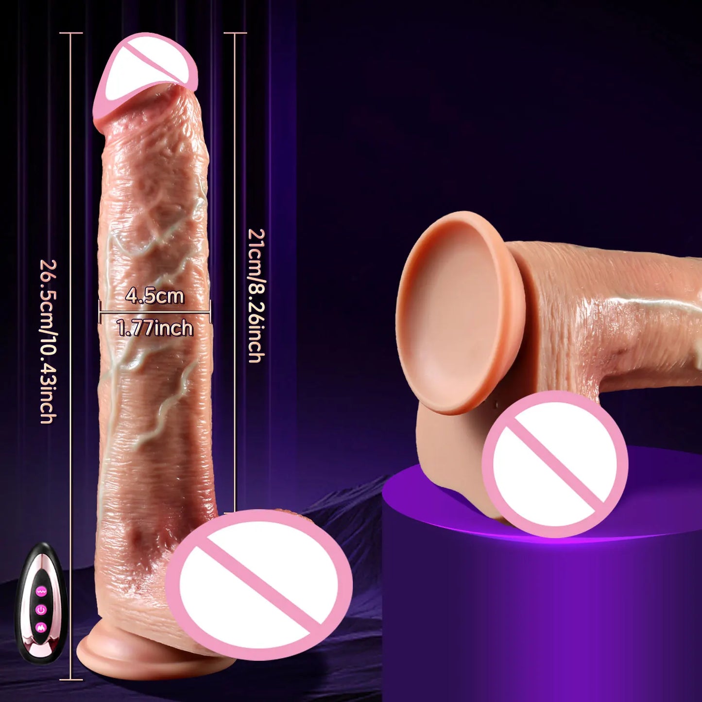 Wireless Heated Dildo for G-Spot Stimulation