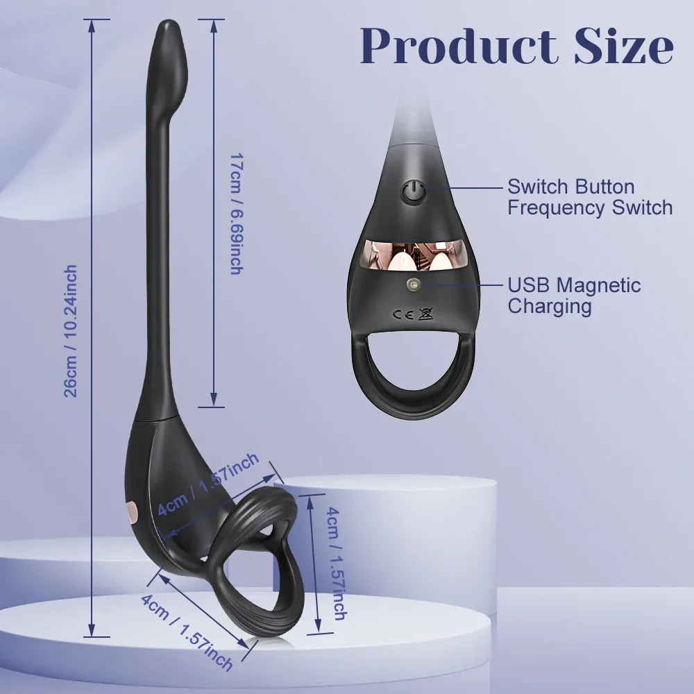 APP Control Beginner Prostate Massager & Vibrating Butt Plug Cock Ring