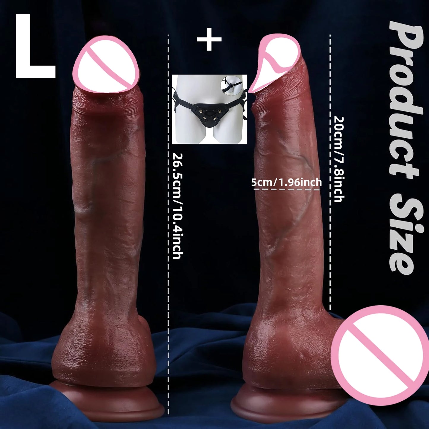 Realistic Skin-Feel Huge Soft Dildo for Strapon