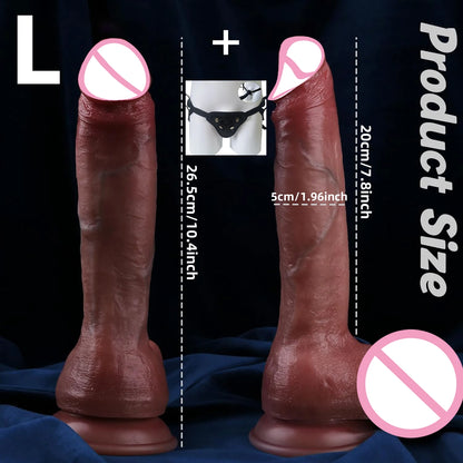 Realistic Skin-Feel Huge Soft Dildo for Strapon