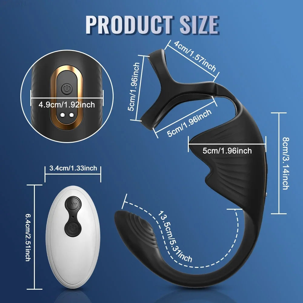 APP Control Beginner Prostate Massager & Vibrating Butt Plug Cock Ring