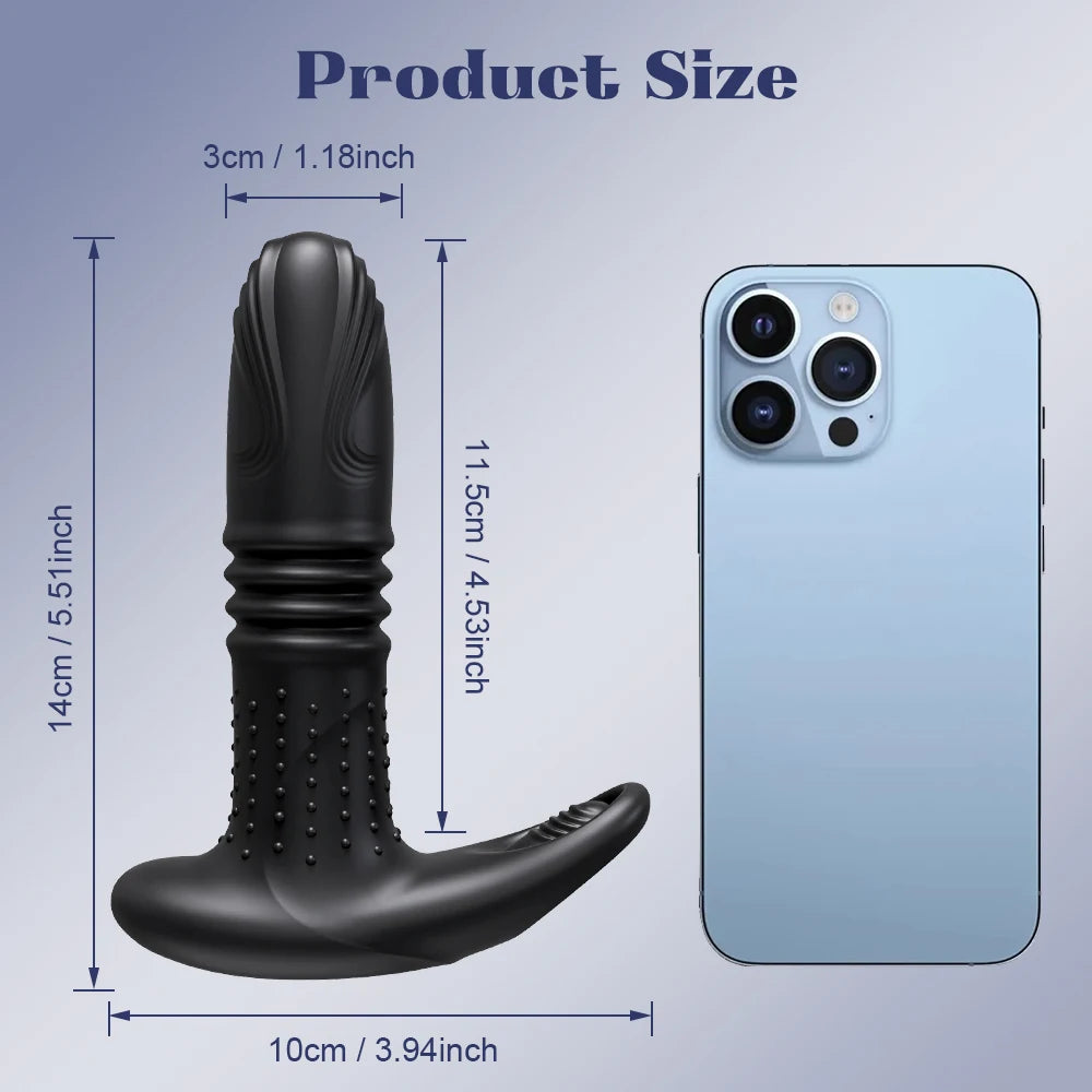 APP Controlled Thrusting Butt Plug & Telescopic Prostate Massager