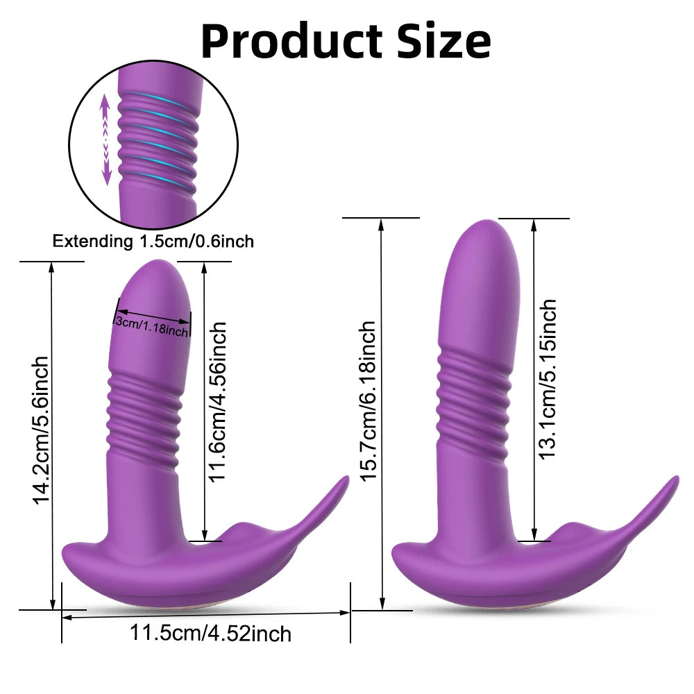 App Controll Thrusting Vibrator for G-Spot & Clit