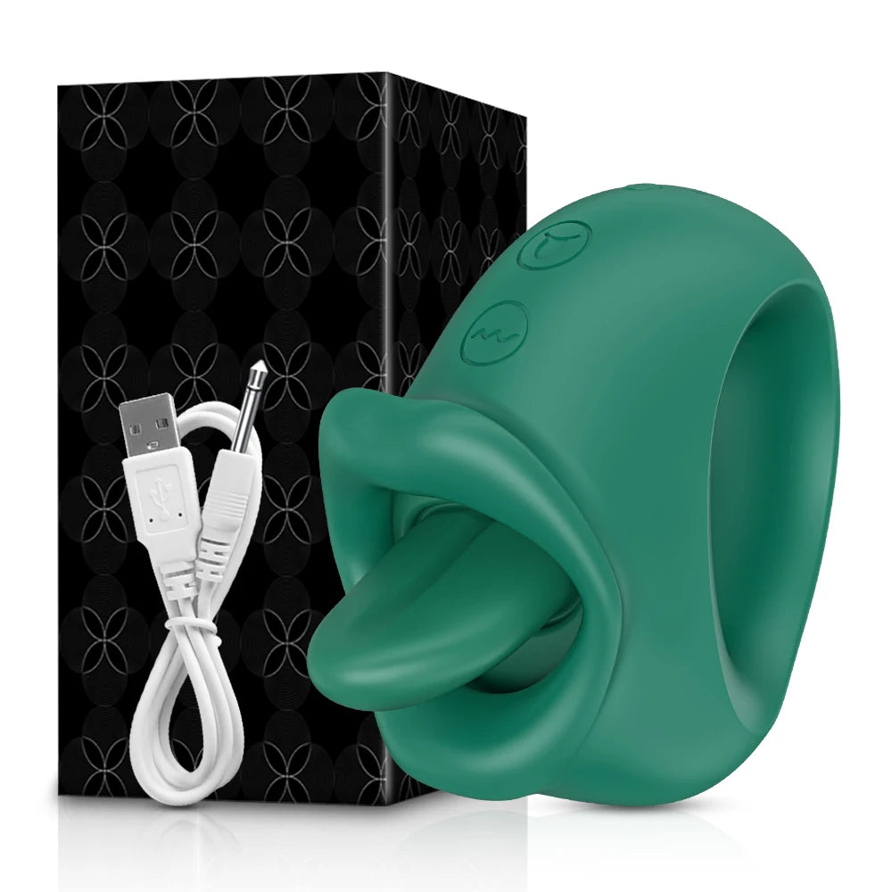 Clitoral Tongue Vibrator with Nipple Suction