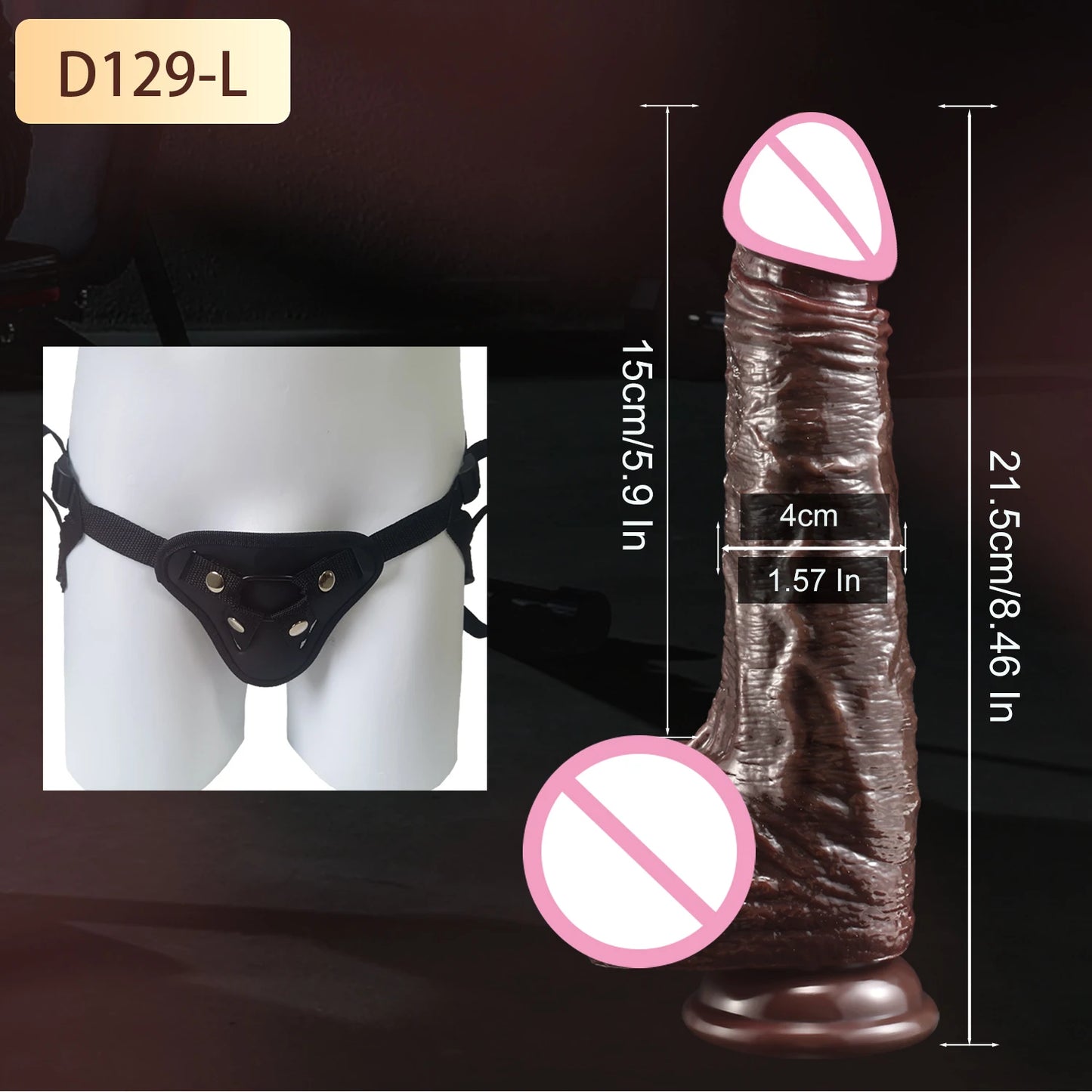 Realistic Foreskin Dildo 8.5 Inch - Movable Skin for Female & Prostate Pleasure
