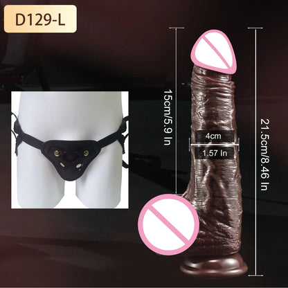 Realistic Foreskin Dildo 8.5 Inch - Movable Skin for Female & Prostate Pleasure