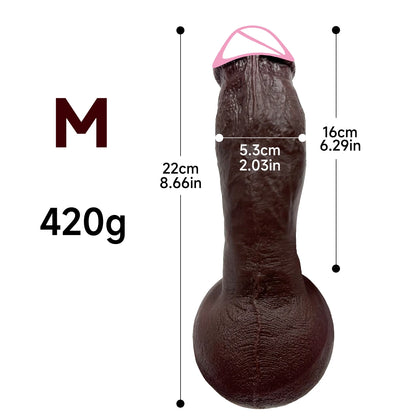 3-Size Realistic Skin-Feel Dildo with Anal Plug