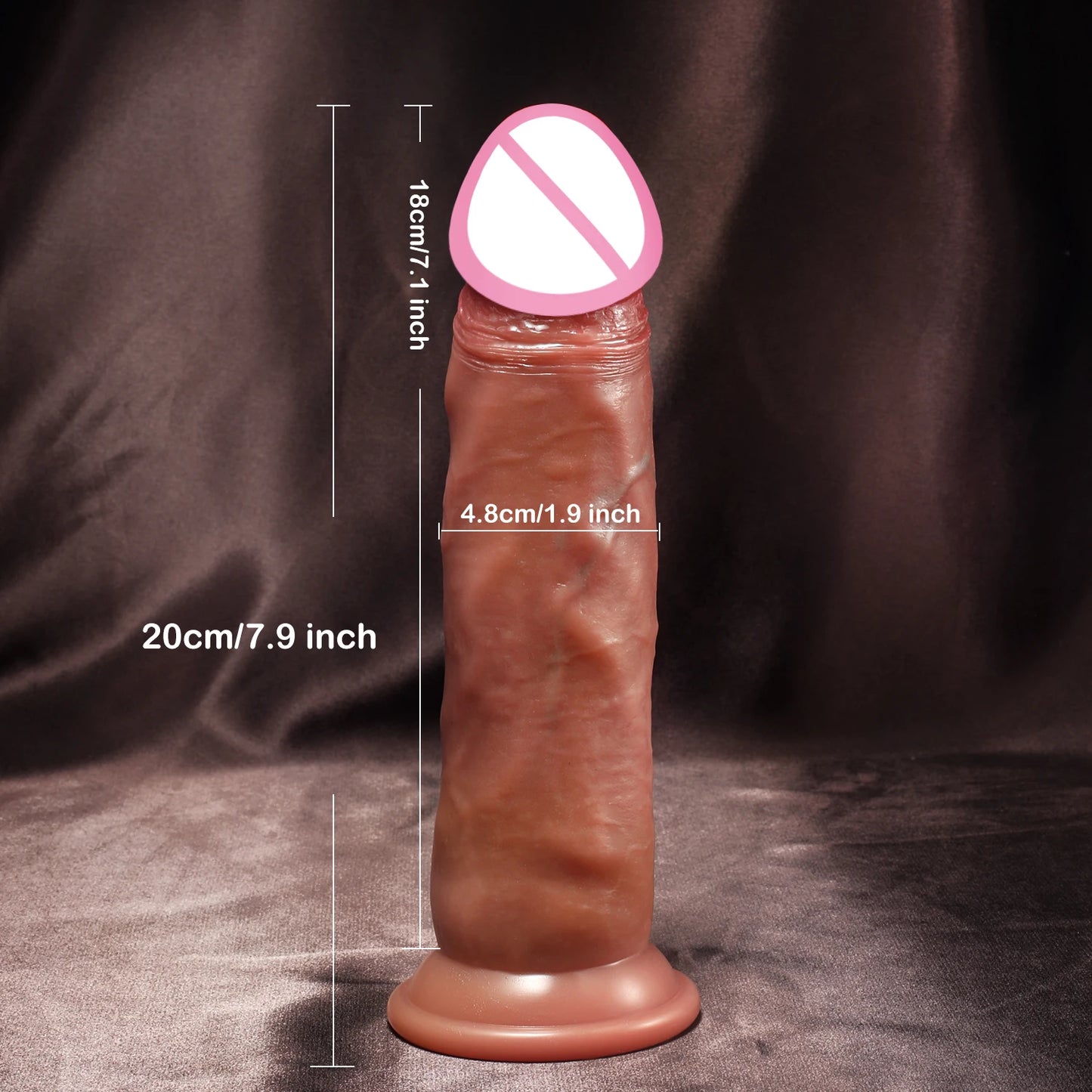 Realistic Foreskin Dildo 8.5 Inch - Movable Skin for Female & Prostate Pleasure
