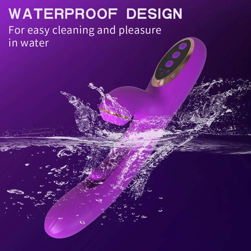 Tapping Flapping Clit Sucker with G-Spot Vibrator