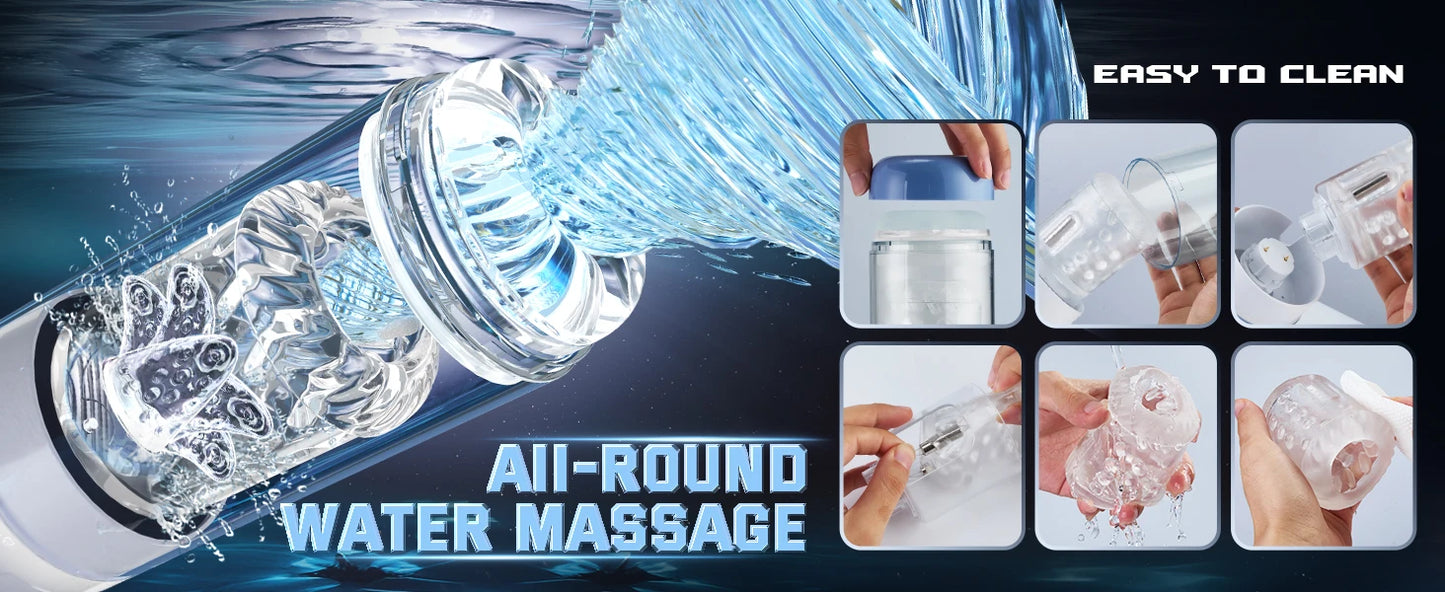 Telescopic Automatic Male Masturbator with Blowjob Suction & Vacuum Pump