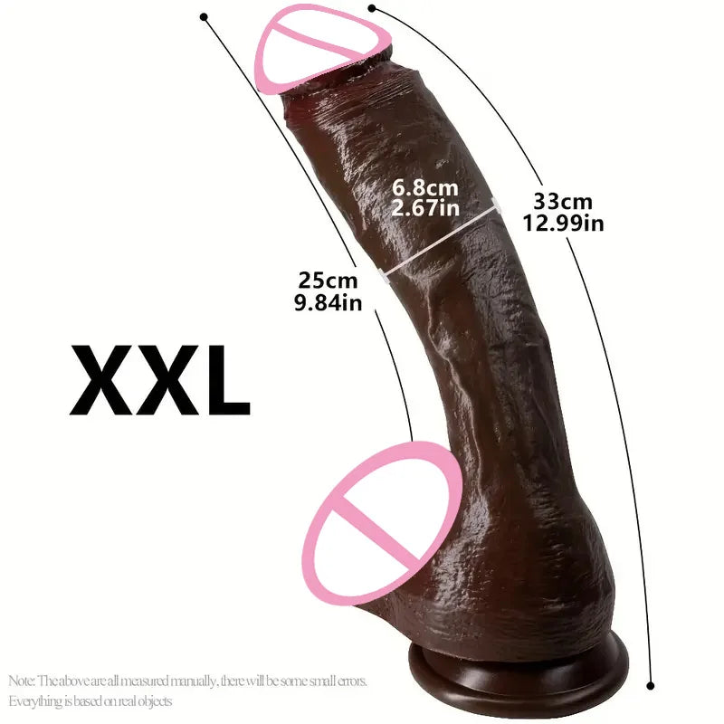 Long Realistic Huge Dildo with Butt Plug
