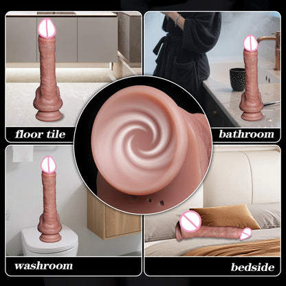 Thrusting Realistic Dildo for Anal & Vaginal Stimulation