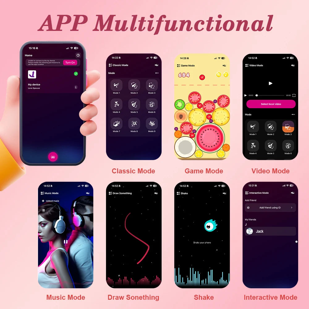 APP-Controlled Thrusting Panty Vibrator for G-Spot & Clit