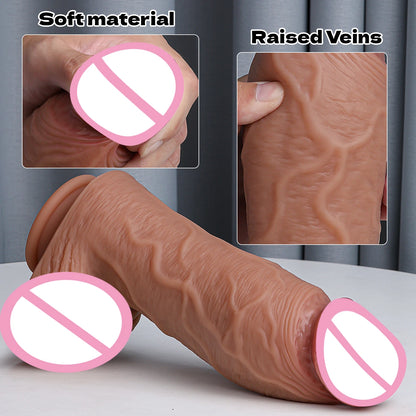 Huge Veined Realistic Dildo with Suction Cup
