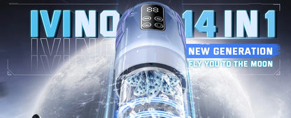 Telescopic Automatic Male Masturbator with Blowjob Suction & Vacuum Pump