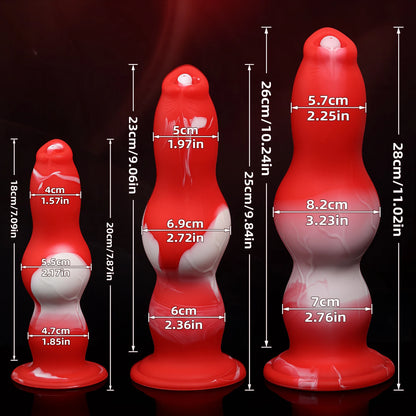 Dog Monster Dildo Anal Plug - Soft Silicone Animal Toy