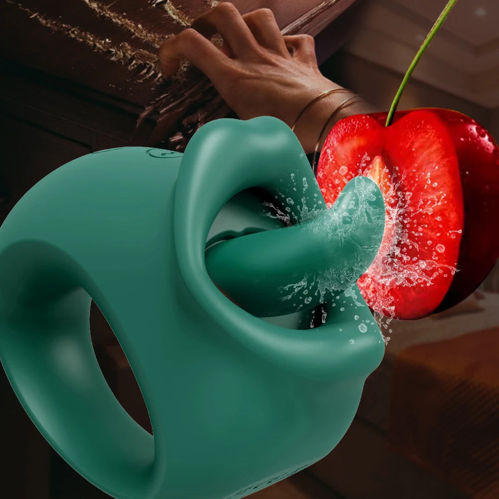 Clitoral Tongue Vibrator with Nipple Suction