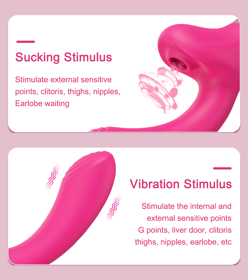 Dual Action Vibrator: Clit Sucker & Vaginal G-Spot Stimulator
