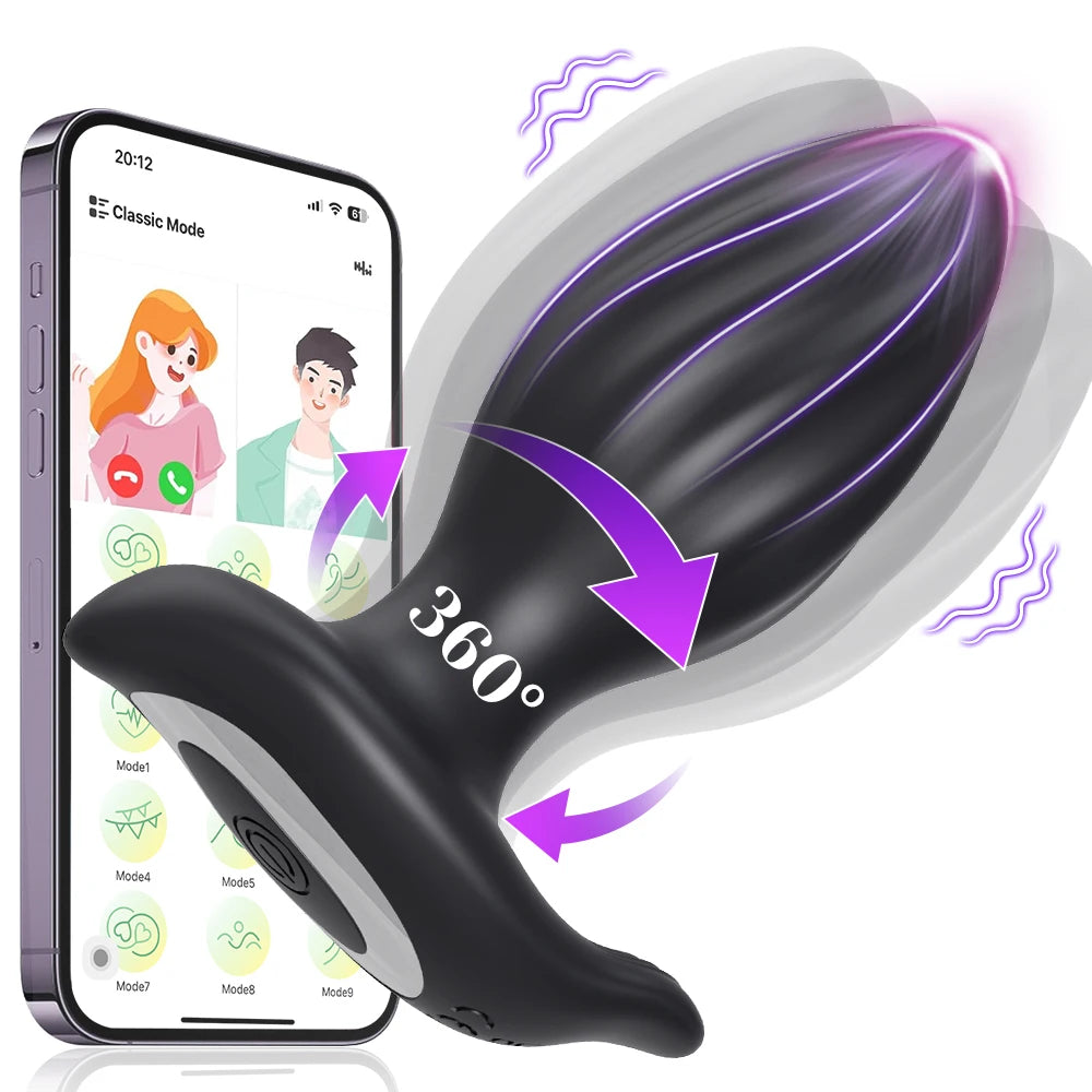 APP Control Prostate Massager with Rotation & Vibration