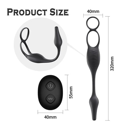 APP Control Beginner Prostate Massager & Vibrating Butt Plug Cock Ring