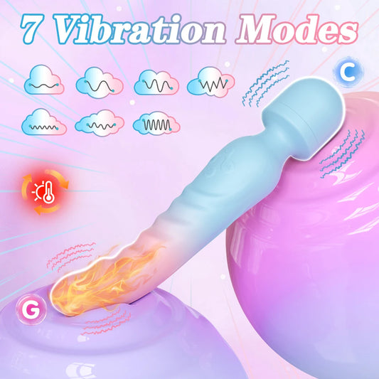 2-in-1 AV Wand for Nipple G-Spot & Clitoral Stimulation