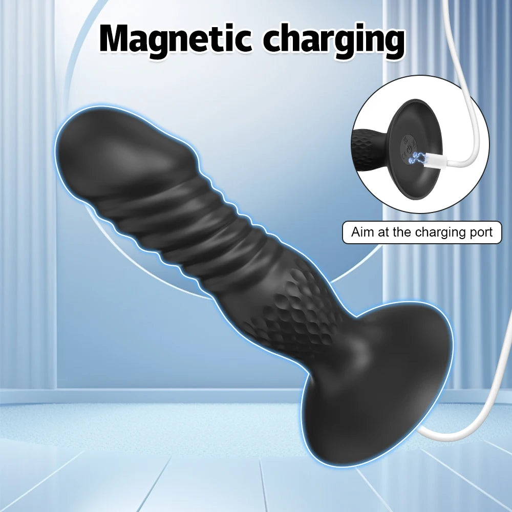 APP Controlled Thrusting Butt Plug & Telescopic Prostate Massager