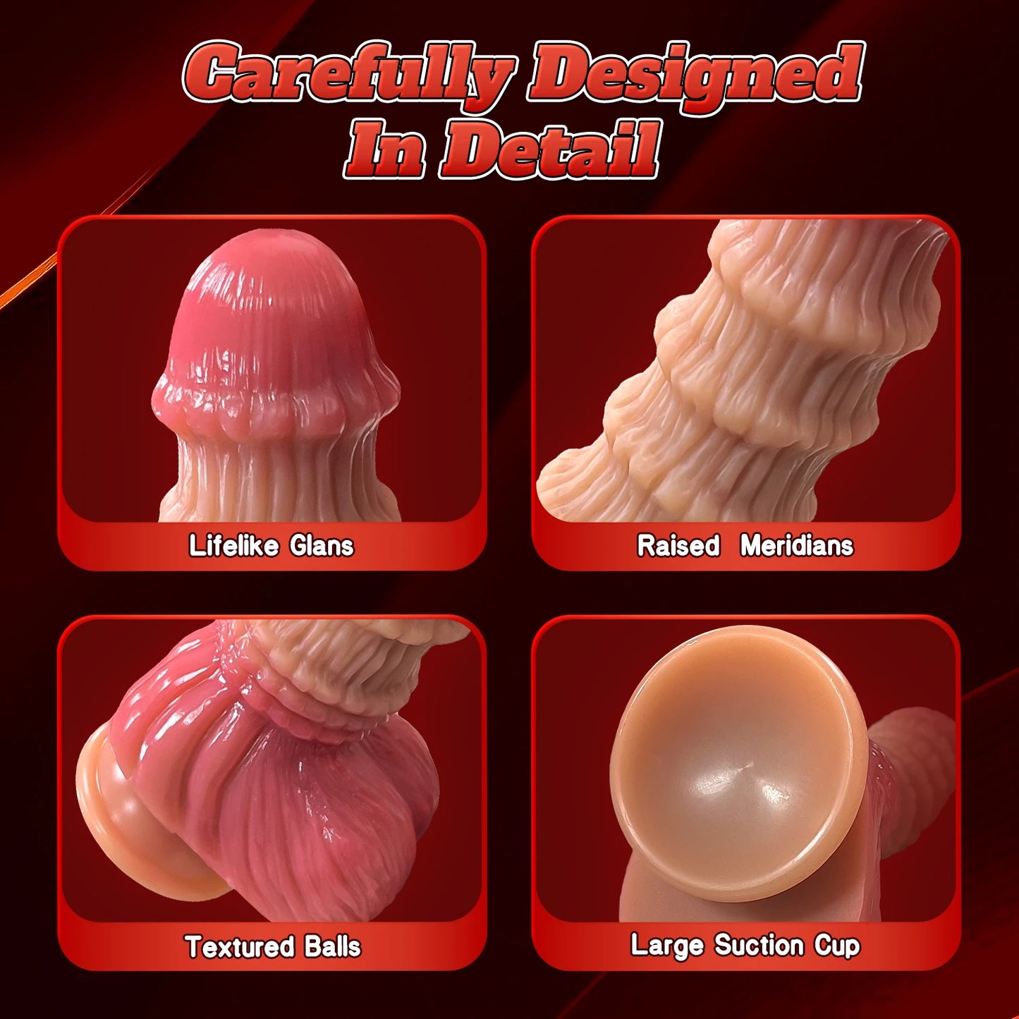 3-Size Monster Dildo Set - Large & Realistic