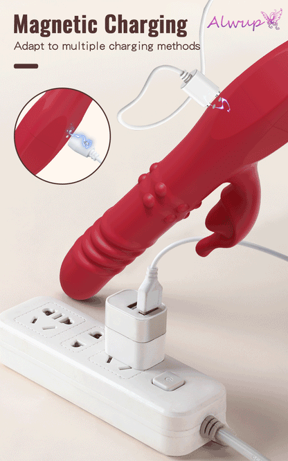 Rotating Rabbit Vibrator for G-Spot and Clitoral Stimulation