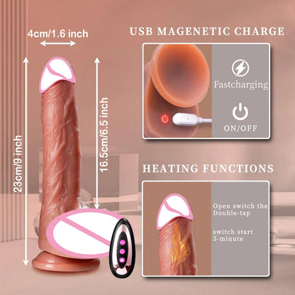 Wireless Heated Dildo for G-Spot Stimulation
