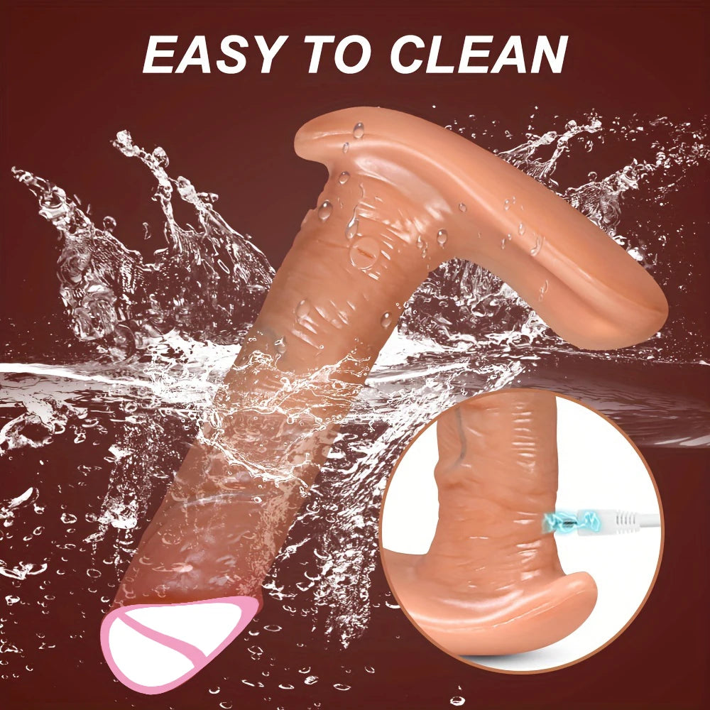 Wearable G-Spot Vibrating Dildo with Butt Plug