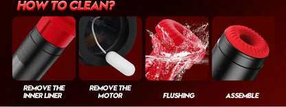 LCD Display Automatic Heating Male Masturbator with Thrusting & Suction