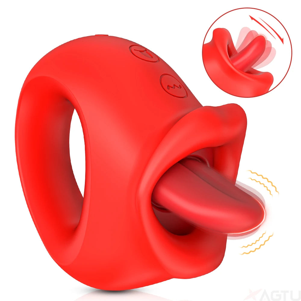 Clitoral Tongue Vibrator with Nipple Suction