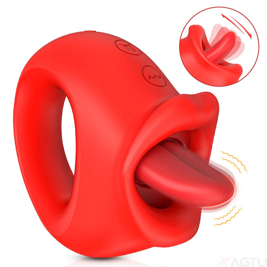 Clitoral Tongue Vibrator with Nipple Suction