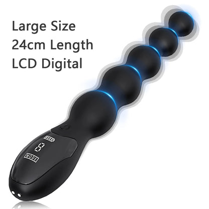 Anal Beads & Butt Plug with LED Screen for G-Spot Stimulation