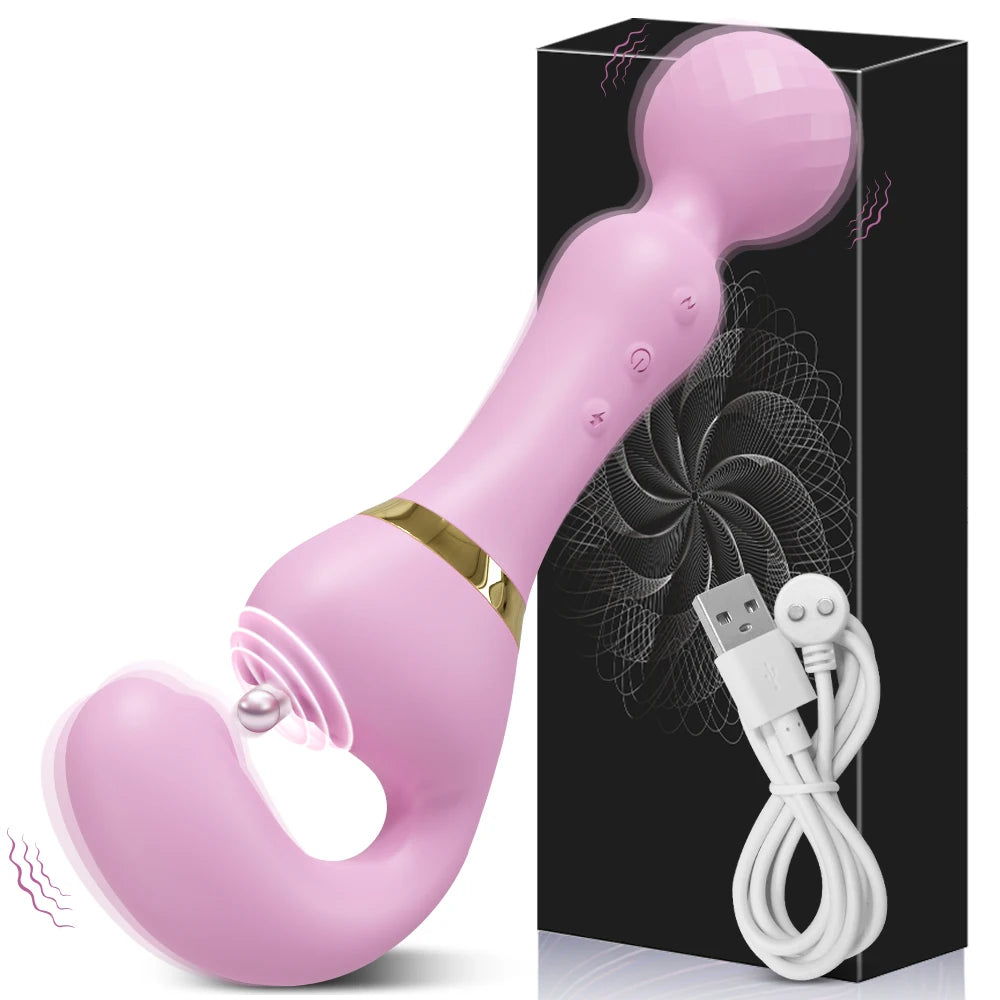 3-in-1 Wand for G-Spot Clitoral & Nipple Stimulation