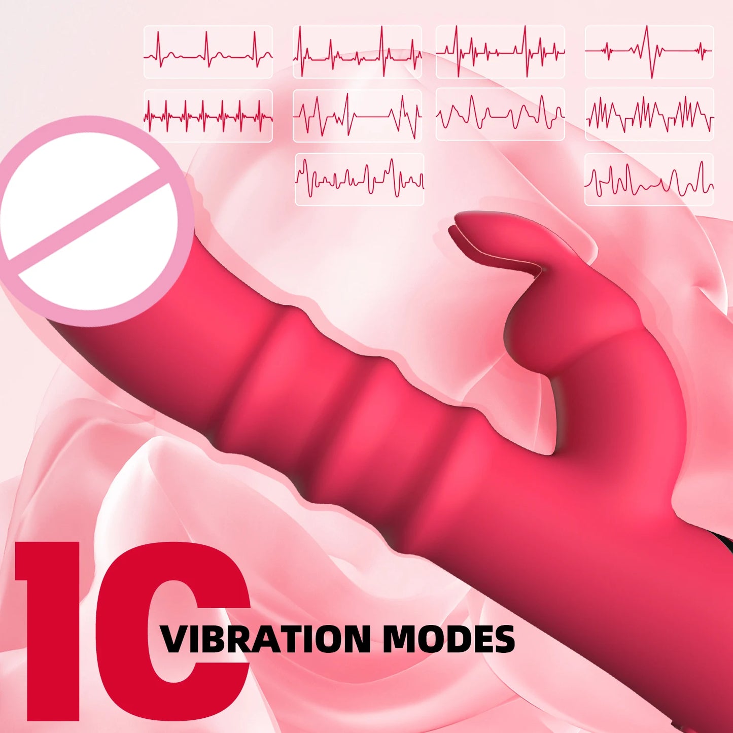 Dildo Vibrator with 3 Thrusting & 10 Vibration Patterns