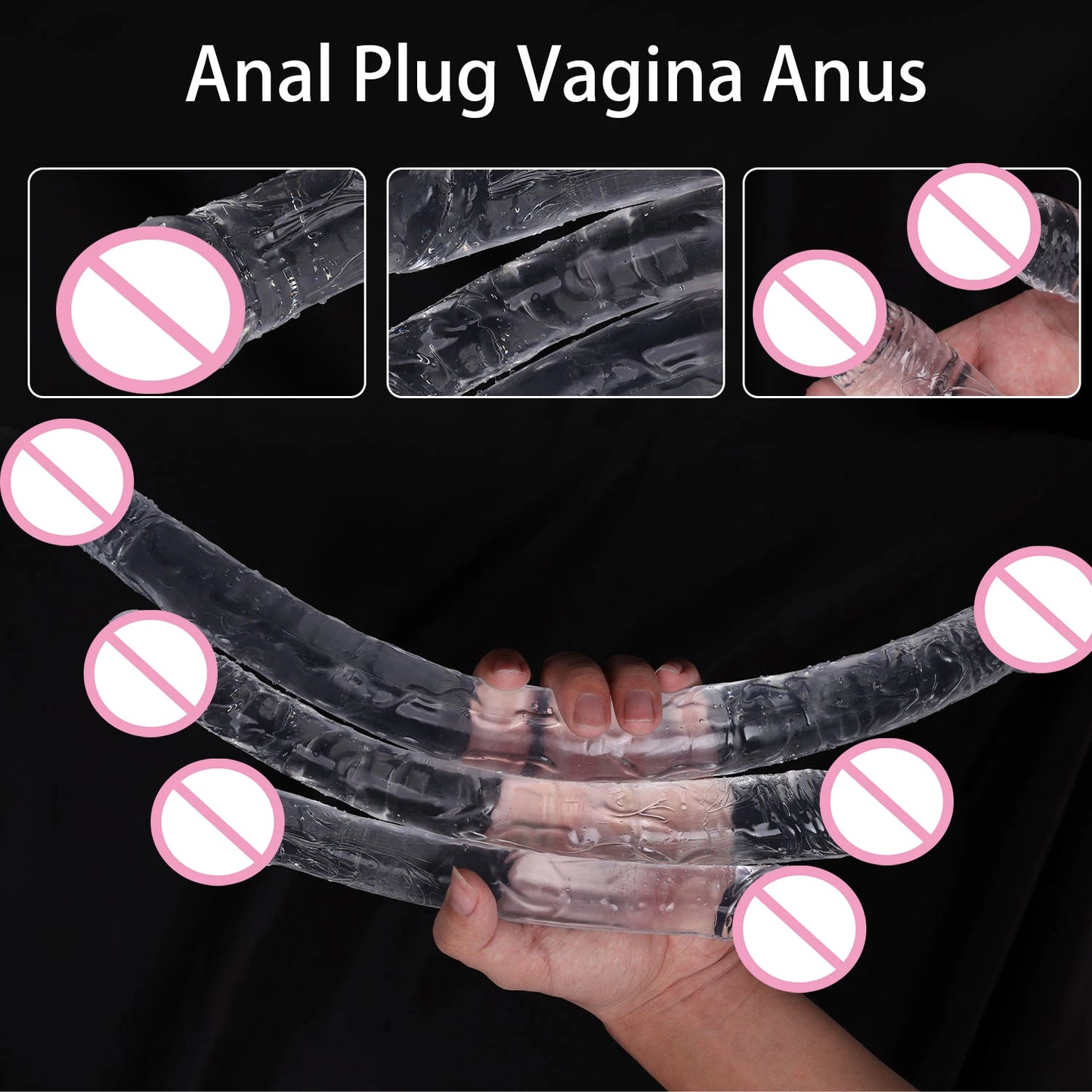 U-Shape Double Head Silicone Dildo for Couples