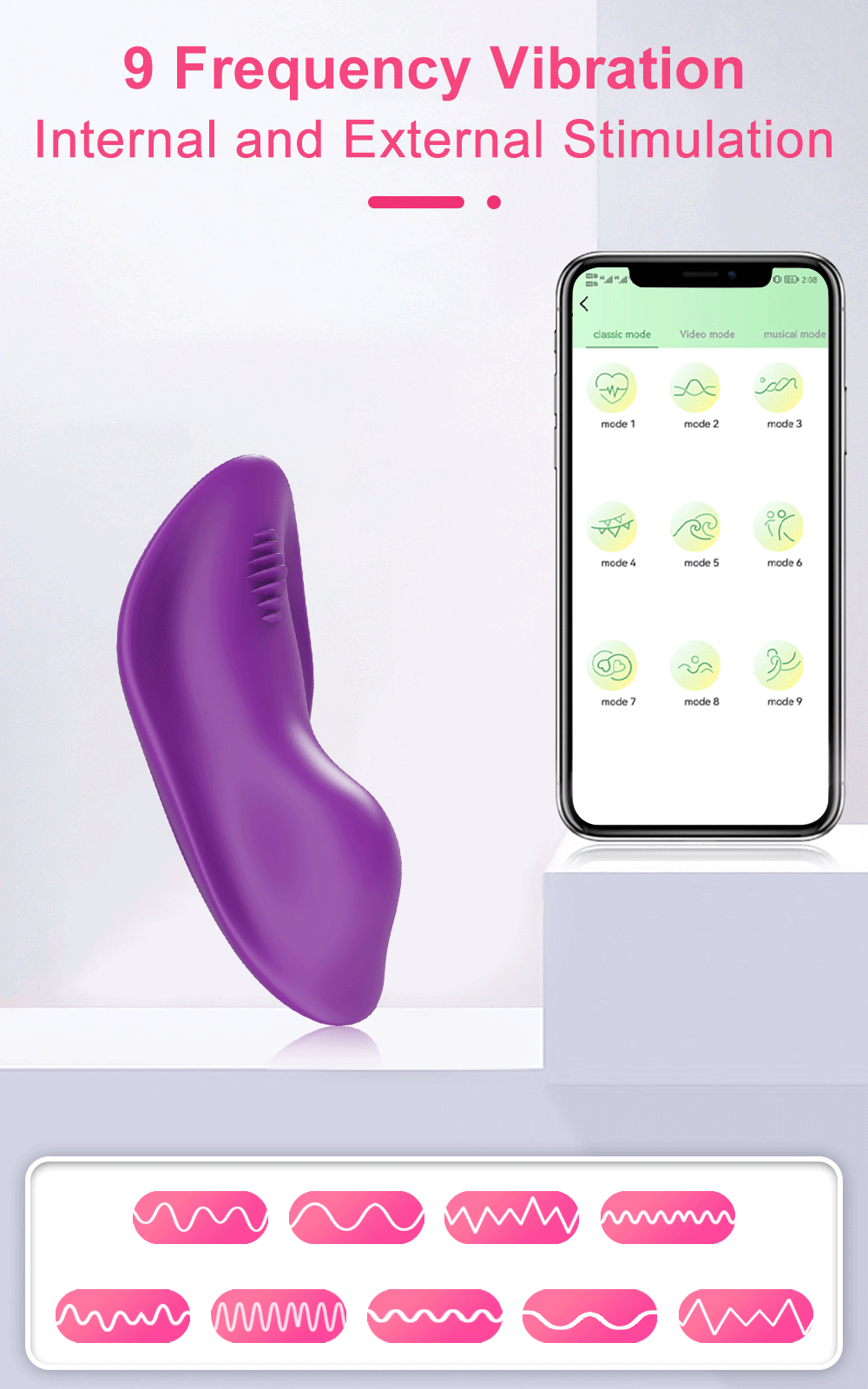 Wearable APP-Controlled Clit Vibrator for Couples & Solo Play