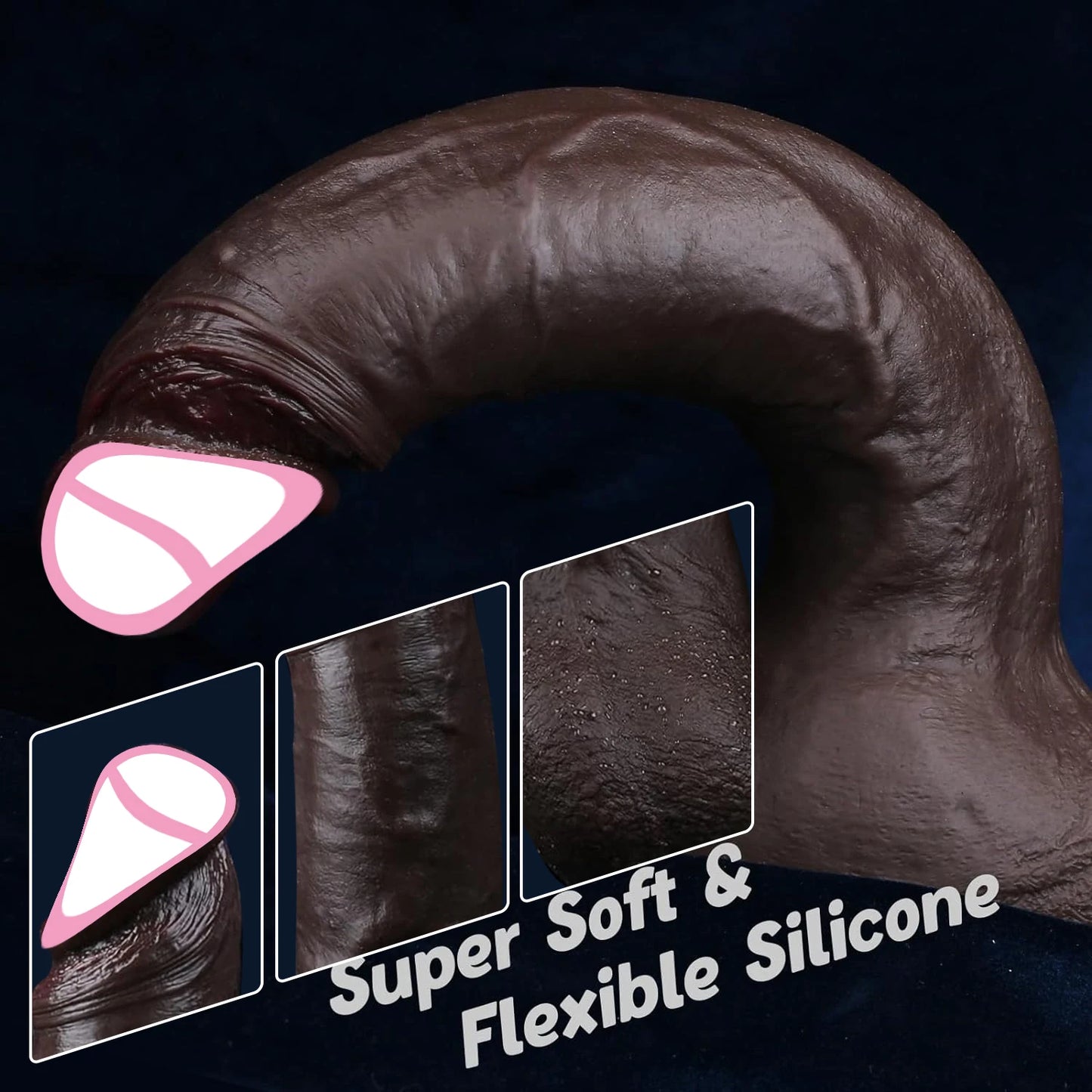 Realistic Skin-Feel Huge Soft Dildo for Strapon