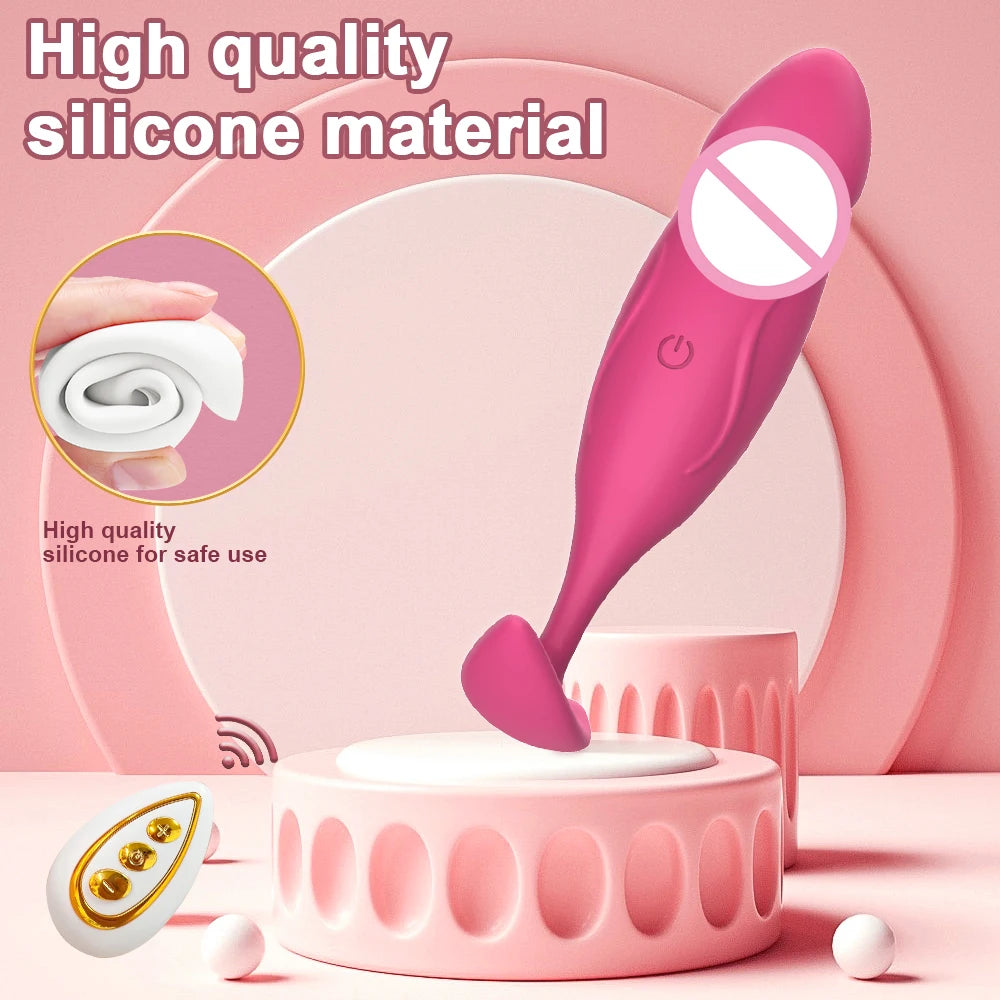 10 Mode Remote Control Vibrating Butt Plug & Mini Dildo