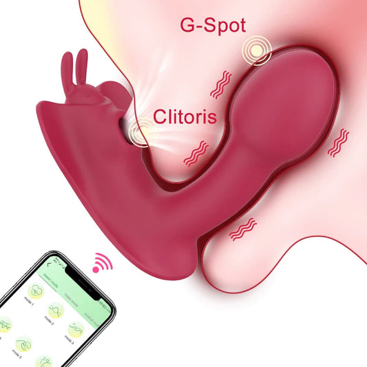APP-Controlled G-Spot & Clit Sucker Panty for Couples