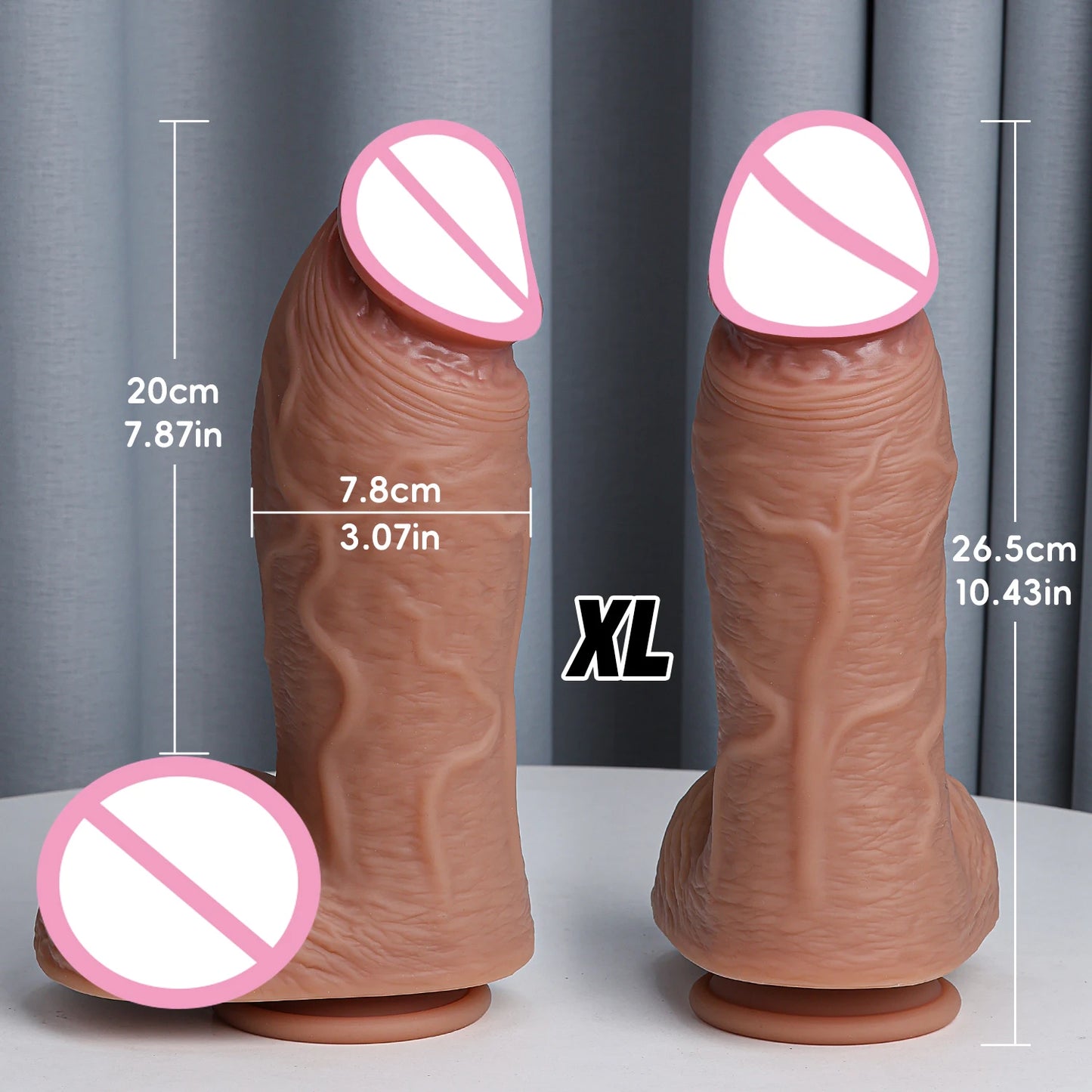 Huge Veined Realistic Dildo with Suction Cup