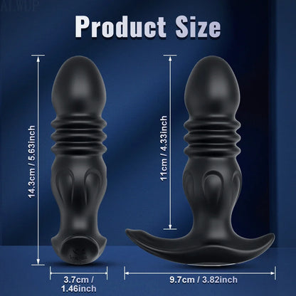 APP Control Thrusting Telescopic Prostate Massager