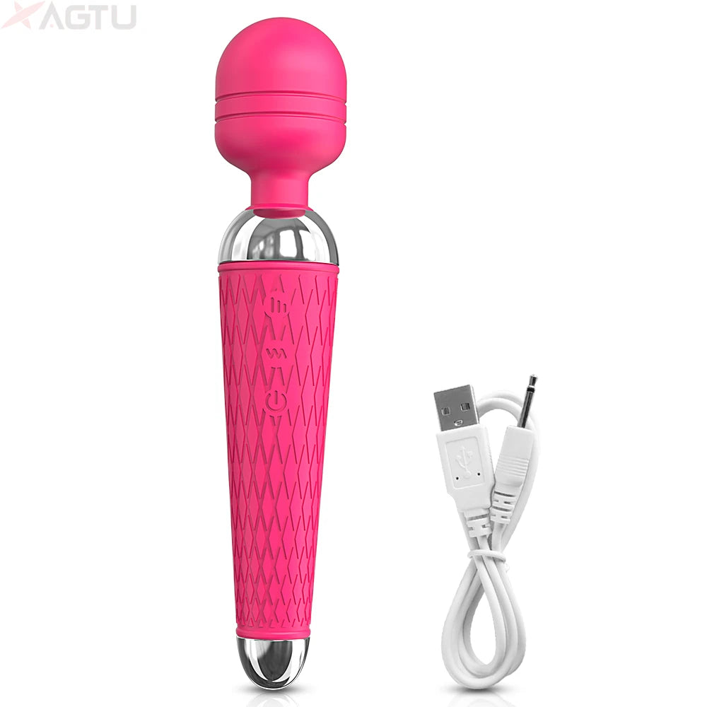 10-Speed Wand Vibrator for Clitoral and Nipple Stimulation