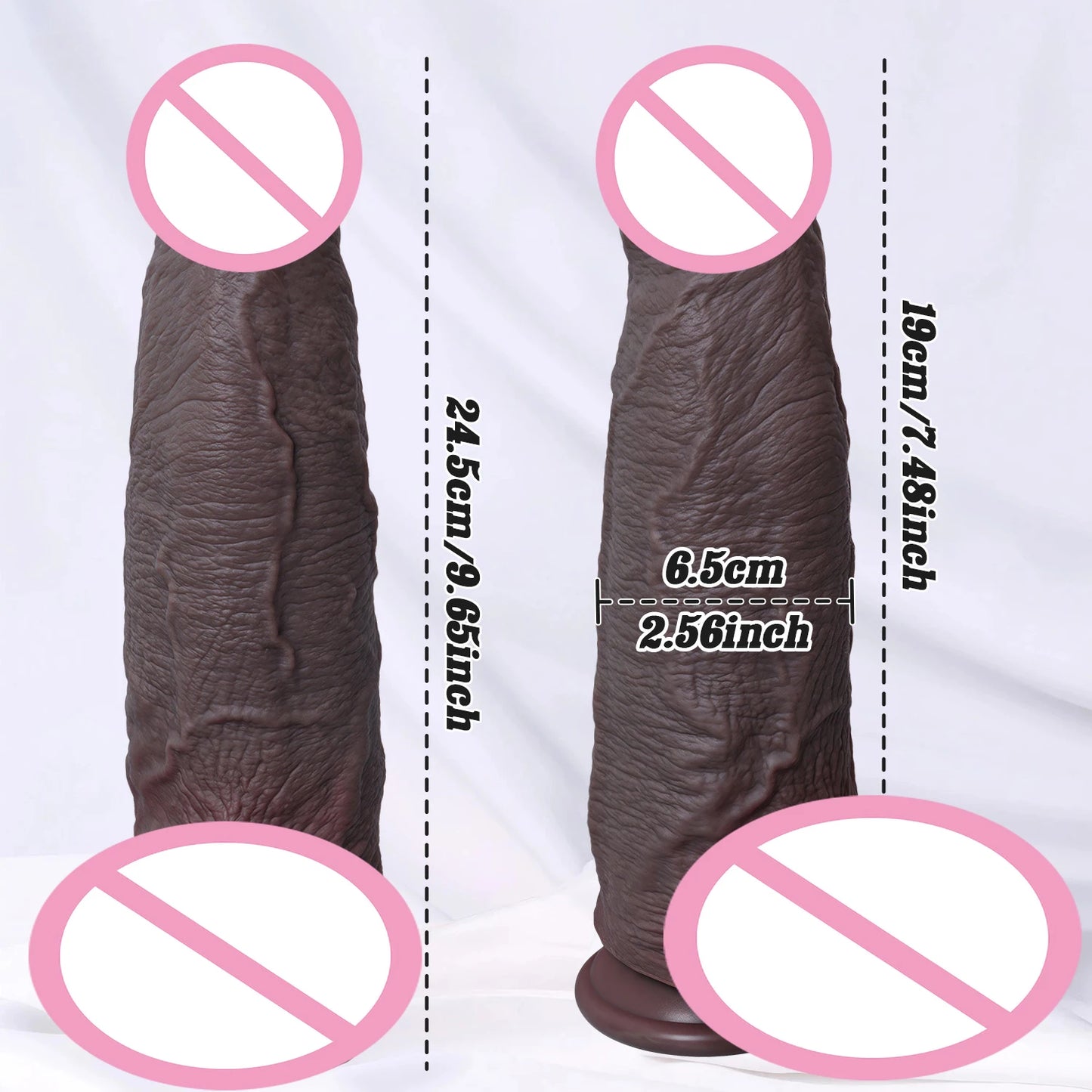Large Silicone Foreskin Dildo - Designed for G-Spot, Vaginal & Anal Stimulation