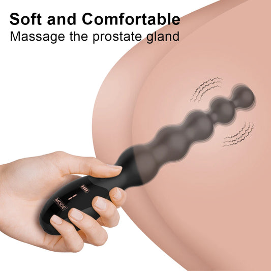 Anal Beads & Butt Plug with LED Screen for G-Spot Stimulation