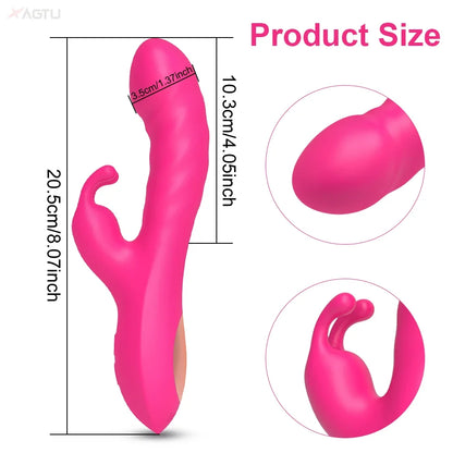 Powerful 2-in-1 Rabbit Vibrator for Clit and G-Spot